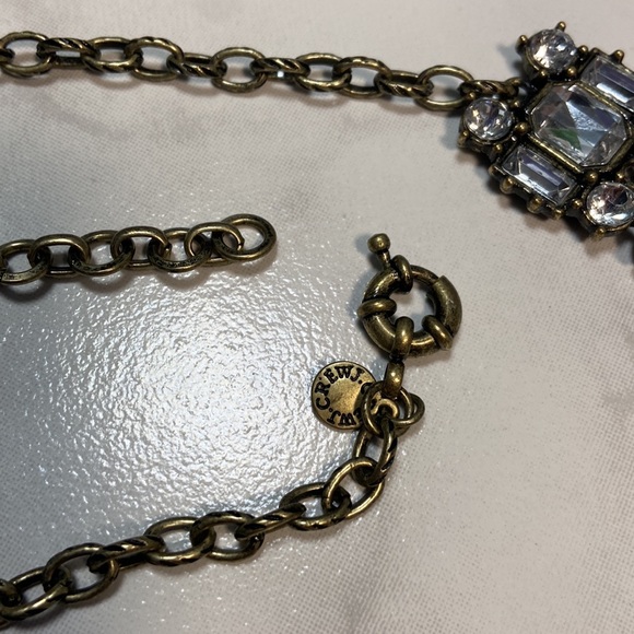 HP 🎉 ❤️ NWOT J Crew Statement Necklace. Clear stones or glass bronze gold - Picture 5 of 15